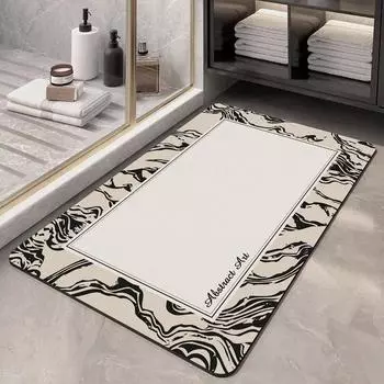 Коврик для ванной Коврик для ванной Впитывающий воду Нескользящий Быстросохнущий Коврик для ванной комнаты для ванной Душевая комната Идеальные принадлежности Домашний декор 30x40Diatomud