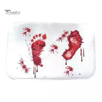 Коврик для ванной, напугайте своих друзей, кровавый след, коврик для ванной, нескользящий коврик красный/белый