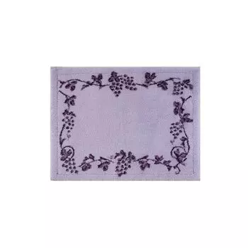 Коврик для ванной OKA Good Dry Lux 45 см x 60 см фиолетовый, быстро вытирающий ноги, без запаха, прибл.. (Водопоглощающий, высыхающий, матовый, антибактериальный, устойчивый, противоскользящий фиолетовый