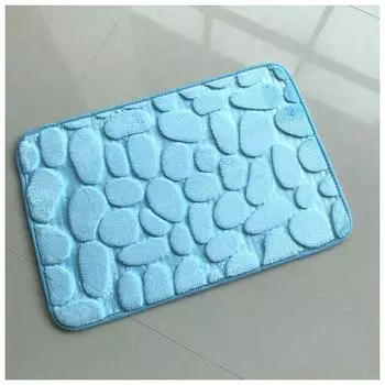 Коврик для ванной противоскользящий пена с памятью 3D форма булыжника микрофибра галька туалетный коврик