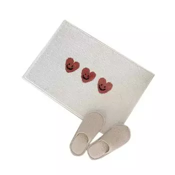 Коврик для ванной ПВХ Экологичный Квадратный Противоскользящий Мягкий Кухонный Коврик для Дома Сердце 40 X 60cm / 15.75 X 23.62in