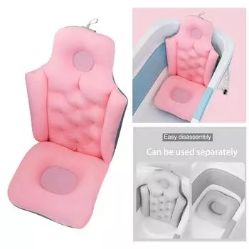 Коврик для ванной с подушкой, нескользящий, эргономичный, сетчатый, подушка для ванны, водонепроницаемый, дышащий, для СПА, аксессуары для ванны, ванна для замачивания розовый