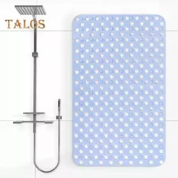 Коврик для ванной с защитой от падений, массажный коврик для душа с противоскользящими сильными присосками, коврик для спа с несколькими маленькими отверстиями для быстрого слива воды, коврик для ванной 46 розовый