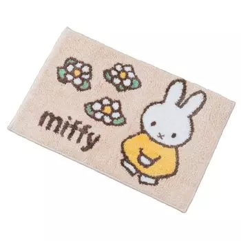 Коврик для ванной Senko Miffy Flower Road 40 x 60 см в подарочной коробке с персонажем Obi Beige Cute 58344 Прибл.. Non-Slip