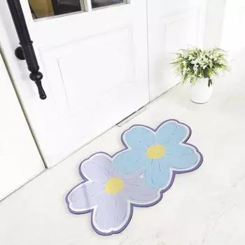 Коврик для ванной в форме цветка, современный быстросохнущий мягкий противоскользящий толстый супер впитывающий коврик для входной двери, коврик для душа, напольный коврик, принадлежности для ванной комнаты розовый