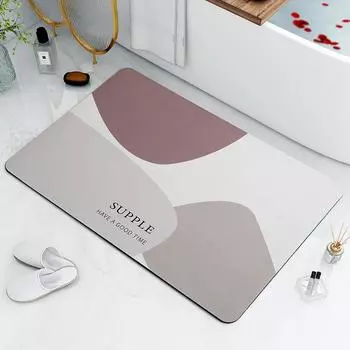 Коврик для ванной в скандинавском стиле Diatom Mud Super Absorbent, нескользящий, художественный, для ванной, коврик для ванной, быстросохнущий, коврик для унитаза 40x60cm 16x23inch