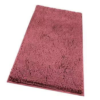 Коврик для ванной, впитывающий воду, быстросохнущий, мягкий, удобный, моющийся, коврик для душа, дверь в ванную комнату отеля, принадлежности для коврового покрытия розовый