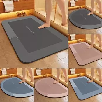 Коврик для ванной, высокоабсорбирующий коврик для ванной, быстросохнущий коврик для пола, противоскользящий коврик для входа с резиновой основой, кухонный коврик, коврик для кормления домашних животных S C