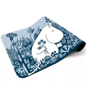 Коврик для ванной Yokozuna Creation Moomin с эффектом земли и пудры, мягкий коврик для ванной с эффектом кардинга (Диатомовый Муми-тролль, М)
