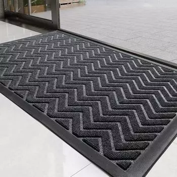 Коврик для входа, грязеотталкивающий коврик для двери, коврик для входа, нескользящий коврик для ног, бытовой материал из полипропиленового волокна 60x90cm красный