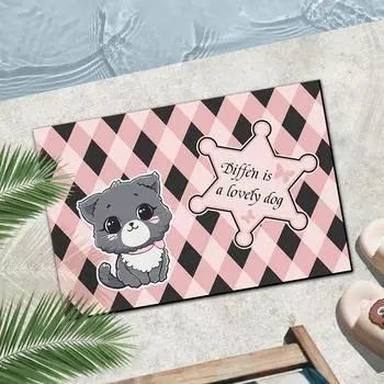 Коврик для входа Коврик для входной двери Ковер для двери в спальню Туалет Ванная комната Мультфильм Впитывающий нескользящий коврик Коврик для ног в ванной 40 * 60CM Diatom Mud