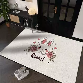 Коврик для входа с рисунком из мультфильма, ковер с шелковым кольцом, прочный коврик для входа в дом, коврик для грязи, коврик с шелковым кольцом 40 * 60CM silk circle