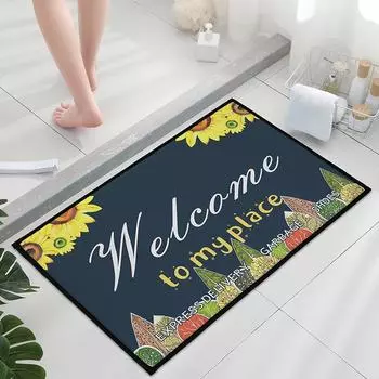 Коврик для входа в дом с подсолнухом, впитывающий коврик для двери, декоративный коврик, многофункциональный коврик для входа в дом и на улицу, идея 40cmx60cm