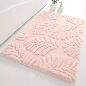 Коврик для входа в ванную комнату, впитывающий противоскользящий коврик для двери в ванную комнату, имитация кроличьей шерсти, утолщенный коврик для ног с эффектом памяти 40*60cm