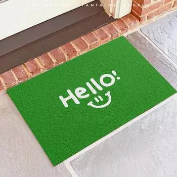 Коврик для входной двери из шелка с кольцом для дома, коврик для ног знаменитостей из Интернета, нескользящий дверной ковер, который можно резать 40*60cm чёрный