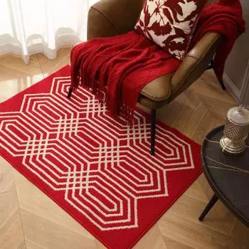 Коврик для входной двери Красный коврик для входной двери Коврик для входа в дом Коврик для перемещения по полу Нескользящий коврик для дома 50X80CM