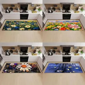 Коврик для входной двери, кухонный коврик, ковер для спальни, коридор, нескользящий пол, современный декор, ковер с рисунком для гостиной 50x80cm