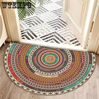 Коврик для входной двери, полукруглый коврик для спальни, мягкий и нескользящий коврик для ванной комнаты, коврик для двери 40*60cm