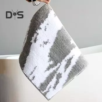 Коврик для входной двери продолговатой формы, противоскользящий, с сильным впитыванием воды, для сушки ног, износостойкий, для входной двери в гостиную, кухню, ванную комнату, прихожую 40x60cm серый