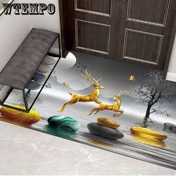 Коврик для входной двери, противоскользящий коврик для прихожей, моющийся коврик для кухни, ванной комнаты, домашний ковер W50cm*L80cm