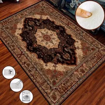 Коврик для входной двери в персидском стиле в стиле ретро, европейский стиль, состаренные украшения для дома, ковры для гостиной, большой площади, нескользящий коврик для спальни 60x90cm door mat