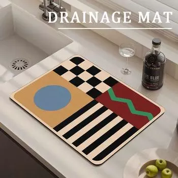 Коврик для входной двери в стиле ретро, нестандартный коврик для ванной, напечатанный коврик для входной двери, впитывающий нескользящий коврик для спальни, коврик для туалета, ванной комнаты, коврик для ног S 30x40cm