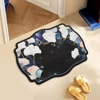 Коврик для входной двери, впитывающий диатомовую грязь, коврик для ног, устойчивый к грязи, коврик для входной двери, коврик для входной двери, ковер, который можно резать 40 * 60cm Diatom Mud