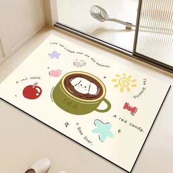 Коврик для впитывания грязи с рисунком диатомита, мягкий коврик для унитаза, нескользящий коврик для двери в ванную, грязный коврик для двери в туалет 40 * 60Cm diatom mud