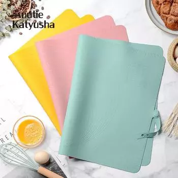 Коврик для выпечки, гибкий нескользящий силиконовый многоразовый коврик для раскатки теста, вкладыш для кухни, нескользящий коврик с чешуей розовый