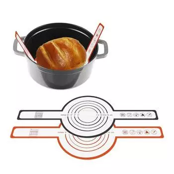 Коврик для выпечки хлеба можно мыть в посудомоечной машине, многоразовый прочный силиконовый коврик One Size чёрный