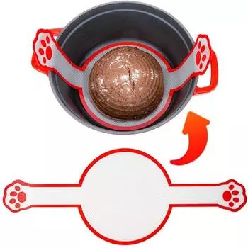 Коврик для выпечки хлеба с длинной ручкой, многоразовый, термостойкий, безопасный, переносной, инструменты для выпечки, силиконовый коврик для выпечки хлеба в голландской духовке, кухонные принадлежности красный