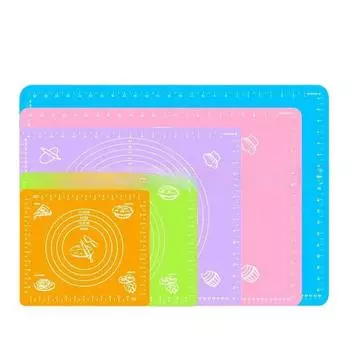 Коврик для выпечки и замешивания теста из пищевого силикона с мерной шкалой 29x26 cm Unprinted