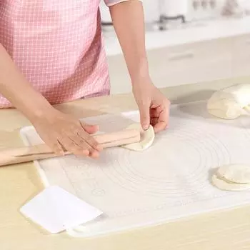 Коврик для выпечки, кухонные принадлежности, универсальный практичный силиконовый коврик для раскатки теста для дома