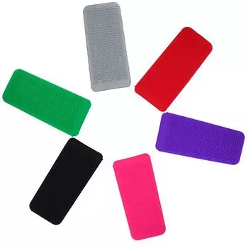 Коврик для выпрямления волос Термостойкий силиконовый карманный чехол для хранения дома и путешествий чёрный