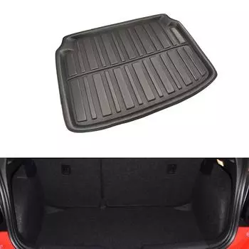 Коврик для заднего багажника автомобиля Volkswagen VW Polo GTI Mk5 2010~2017 2011, водонепроницаемый коврик для пола, чехол для багажника, подкладка, аксессуары чёрный