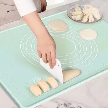 Коврик для замеса теста, коврик для раскатки теста, удобный силиконовый антипригарный коврик для выпечки для домашней кухни белый