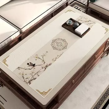 Коврик для журнального столика, моющийся настольный коврик, водонепроницаемый маслостойкий и гладильный скатерть для гостиной, настольный коврик из цельного дерева 80*120cm