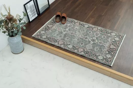 Коврик Ikehiko для входа в помещение и на улицу импортный Arslan Navy 70 x 120 см прямоугольный сделано в Турции Wilton Weave классический элегантный нежный 3D на ощупь мягкий