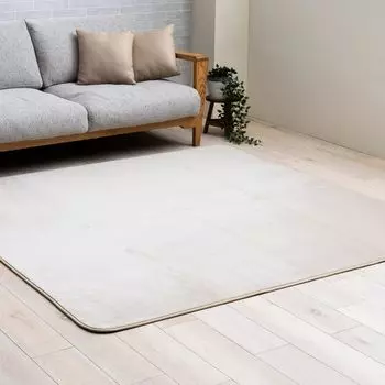 Коврик Ikehiko Rug Carpet Mat Совместим с горячим ковром Компактное хранение Прямоугольный Oud Ivory 185 x 250 x 1 см Можно стирать в стиральной машине Для 3 татами Водоотталкивающий слоновая кость