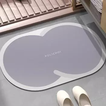 Коврик из диатомита Коврики для ванной Впитывающий коврик для ванной Противоскользящий коврик для ног в душе Быстросохнущий пол Туалет Коврик для двери Моющийся 40cmx60cm темные хаки