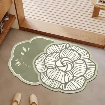 Коврик из диатомовой глины с рисунком, впитывающий, устойчивый к грязи, для ванной комнаты, впитывающий коврик для ног 40 * 60Cm