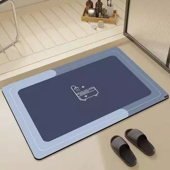 Коврик из диатомовой грязи для ванной комнаты, нескользящий коврик, простой впитывающий и грязный коврик для ног в ванной 40 * 60Cm