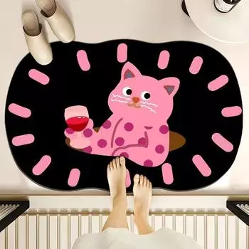 Коврик из диатомовой грязи, устойчивый к грязи, для туалета, ванной комнаты, туалетной двери, впитывающий, быстросохнущий коврик, нескользящий коврик для двери душевой комнаты 40 * 60Cm