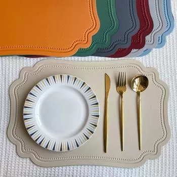 Коврик из искусственной кожи, термостойкий, сушильный коврик для кухни, водонепроницаемый, противоскользящий, для стола зелёный