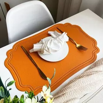 Коврик из искусственной кожи, термостойкий, сушильный коврик для кухни, водонепроницаемый, противоскользящий, настольные коврики, протектор для украшения обеденного стола на кухне чёрный