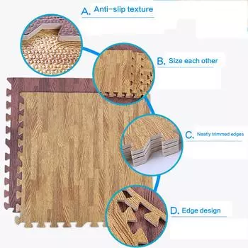 Коврик из пеноматериала из ЭВА, напольный коврик, утолщенный коврик-головоломка для дома, спальни, офиса, детский мягкий коврик для ползания 2 светло-зеленый