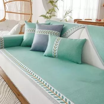 Коврик из ротанга Argy Wormwood, подушка для дивана, летняя подушка для сиденья для лета, нескользящий чехол для дивана из ледяного шелка, подушка для сиденья, ледяная подушка 60*60cm