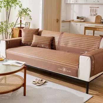 Коврик из ротанга с медведем, диванная подушка, летняя подушка для сиденья из ледяного шелка, летняя крутая кожаная подушка для дивана, тканевая нескользящая подушка 60*60cm