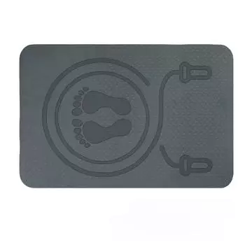 Коврик из ТПЭ для прыжков со скакалкой, звукоизоляционный и амортизирующий коврик для домашних танцев, бесшумный коврик для фитнеса, здоровое колесо для живота, скакалка, коврик двойного назначения 40x60cm