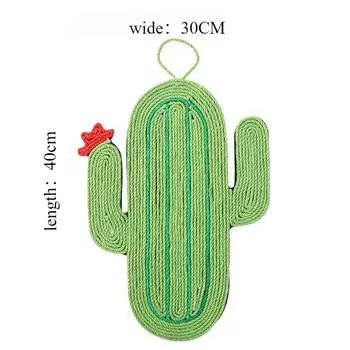 Коврик-когтеточка для кошек ручной работы (1шт), Когтеточка для кошек из натурального сизаля, прочная и нескользящая, симпатичная подвесная подставка Cactus